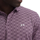 Under Armour T2G Printed Polo Shirt - Mauve Pink/Purple Echo/White