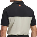Under Armour Tee To Green Color Block Polo Shirt - Black/Khaki Base/Fire