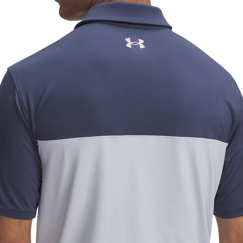 Under Armour Tee To Green Color Block Polo Shirt - Downpour Grey/Halo Gray/Prime Pink