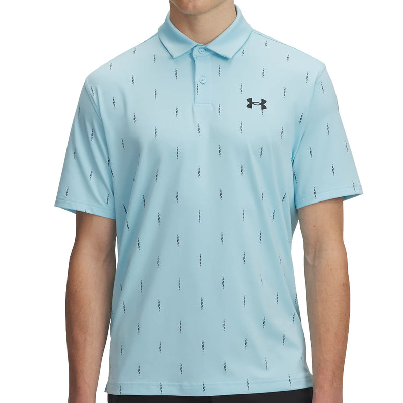 Under Armour Tee To Green Printed Polo Shirts - Stream/Black