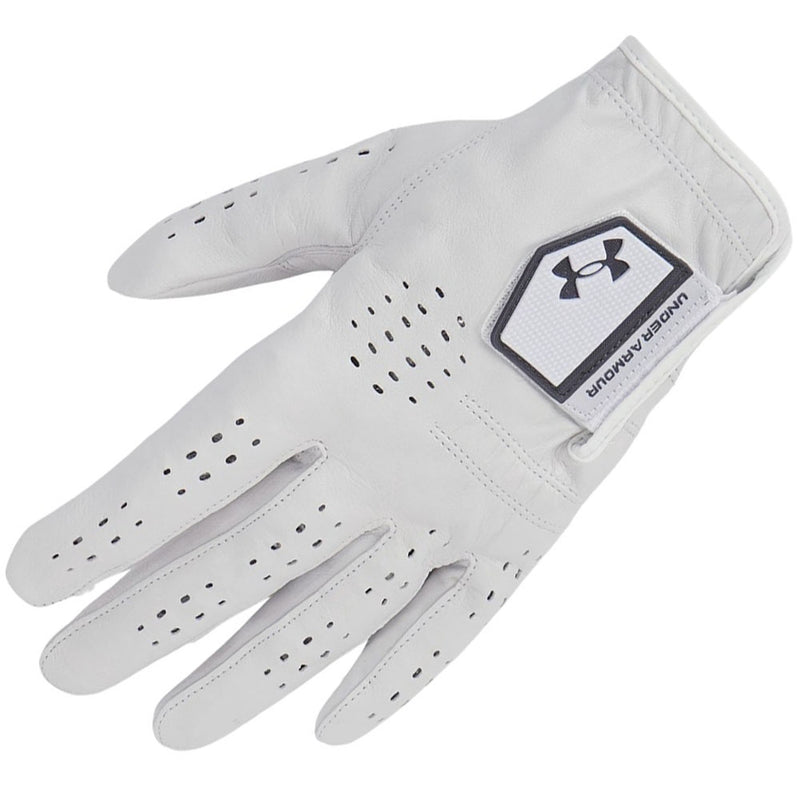 Under Armour Tour Leather Golf Glove - Castlerock/White