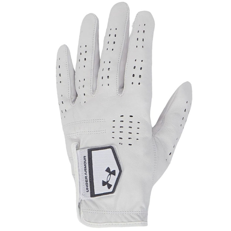 Under Armour Tour Leather Golf Glove - Castlerock/White