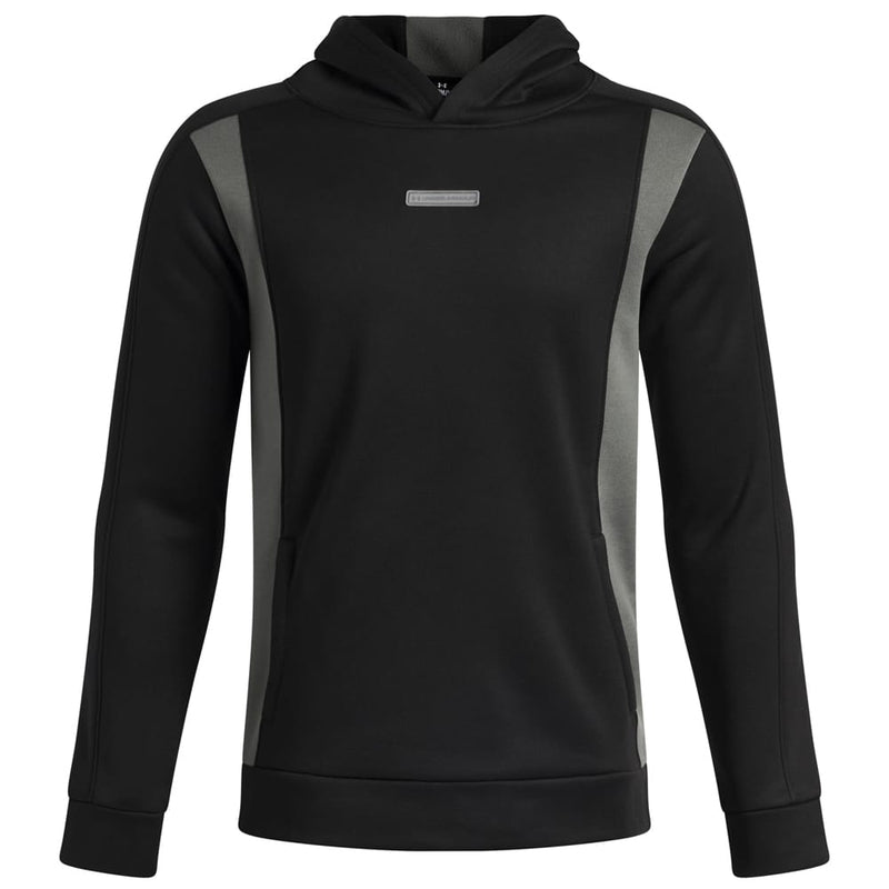 Under Armour Youth Armour Fleece Winter Hoodie - Ultimate Black/Clay Green/Clay Green