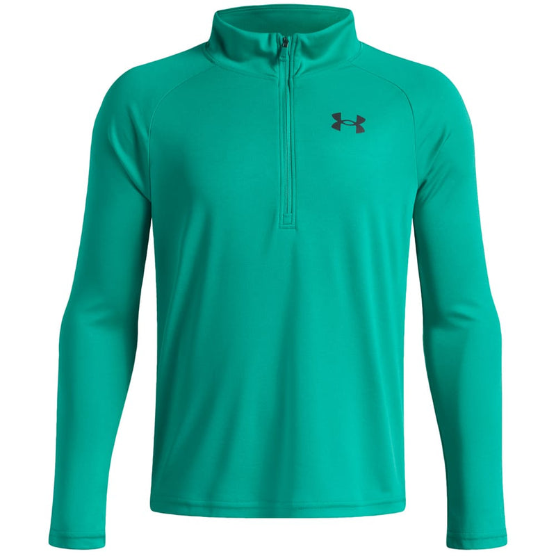 Under Armour Youth Tech 2.0 1/4 Zip Pullover - Geode Green/Black