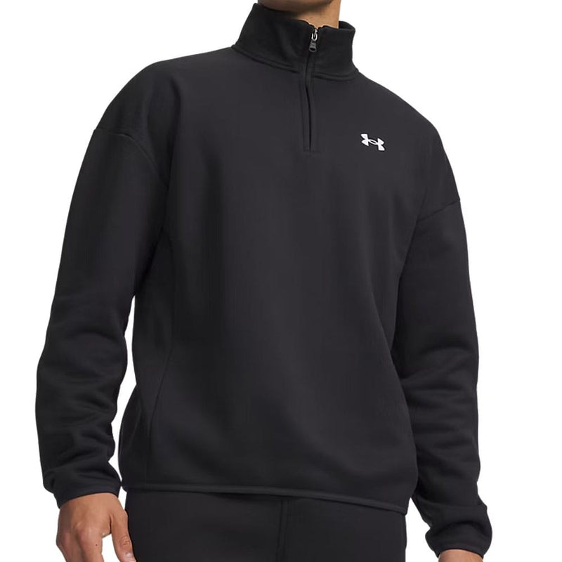 Under Armour Armour Fleece 1/4 Zip Pullover - Black/White
