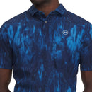 Under Armour Drive Chill Printed Polo Shirt - Aegean Blue/Midnight Navy/Mod Grey