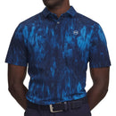 Under Armour Drive Chill Printed Polo Shirt - Aegean Blue/Midnight Navy/Mod Grey