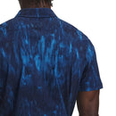 Under Armour Drive Chill Printed Polo Shirt - Aegean Blue/Midnight Navy/Mod Grey