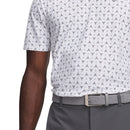 Under Armour Drive Chill Printed Polo Shirt - White/Midnight Navy/Midnight Navy