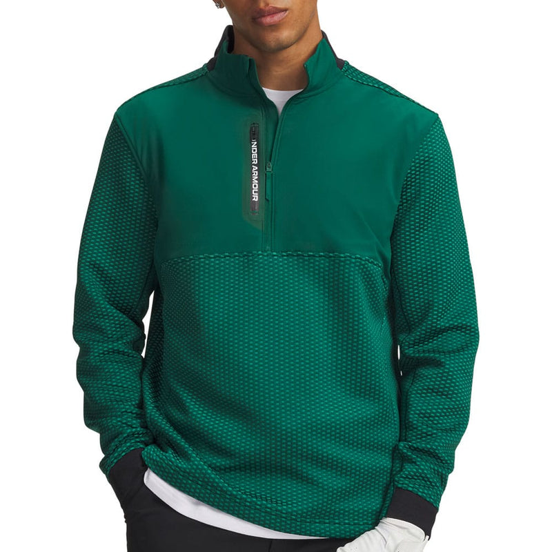 Under Armour Drive Pro Hybrid 1/2 Zip Pullover - Campus Ivy/White