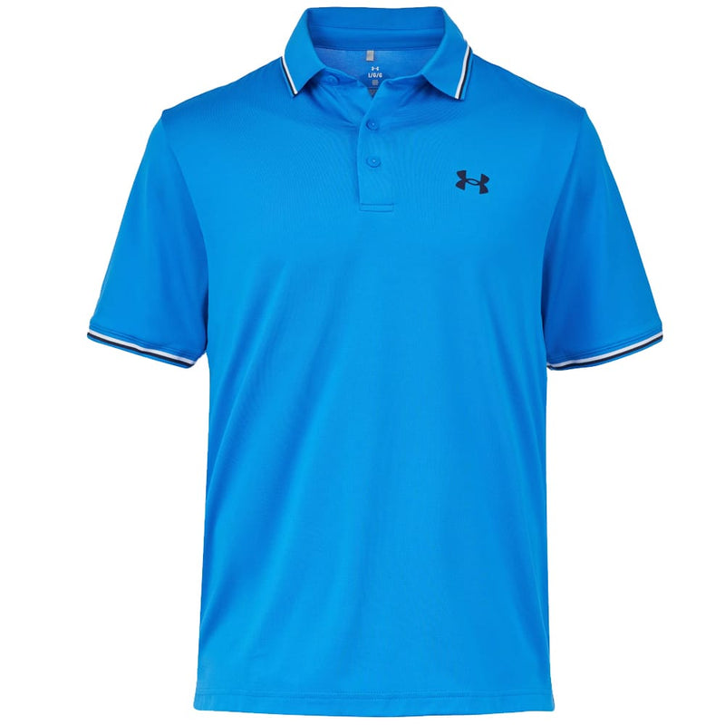 Under Armour Playoff 3.0 Rib Polo Shirt - Blue Atlantis/White/Midnight Navy
