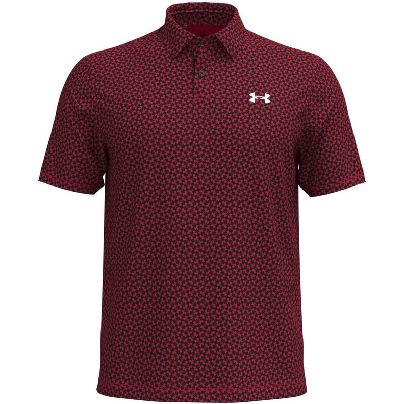 Under Armour T2G Printed Polo Shirt - Racer Red/Black/White