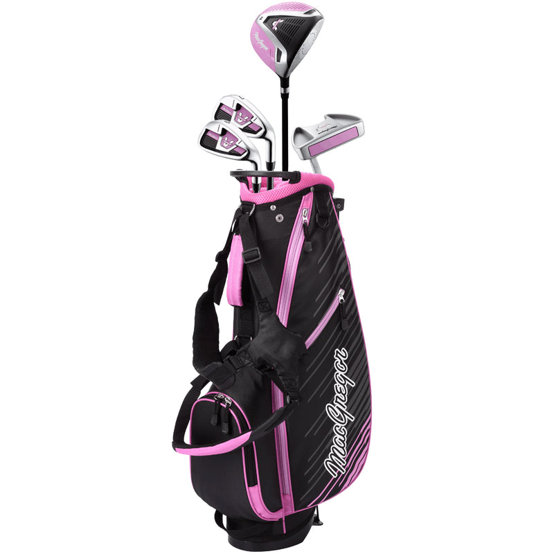 MacGregor V-MAX Junior 5-Piece Stand Bag Package Set - Pink (Ages 6-8)