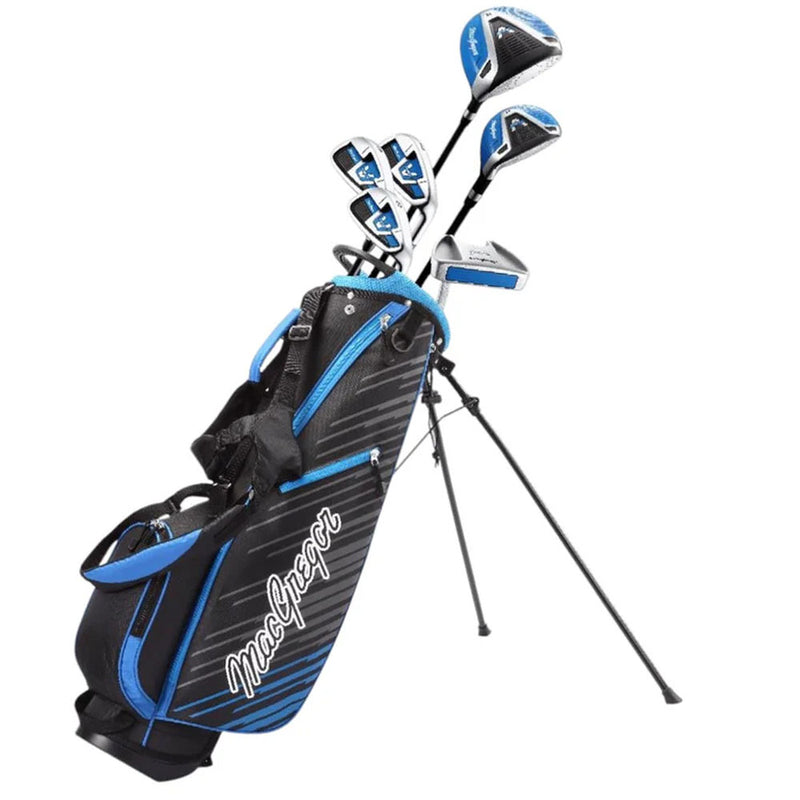 MacGregor V-MAX Junior 7-Piece Stand Bag Package Set - Blue (Ages 9-12)