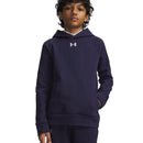Under Armour Boys' Rival Fleece Hoodie  - Midnight Navy/White