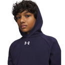 Under Armour Boys' Rival Fleece Hoodie  - Midnight Navy/White