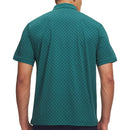 Under Armour ArmourDry Printed Rib Polo Shirt- Rack Green/Arden Green/Midnight Navy