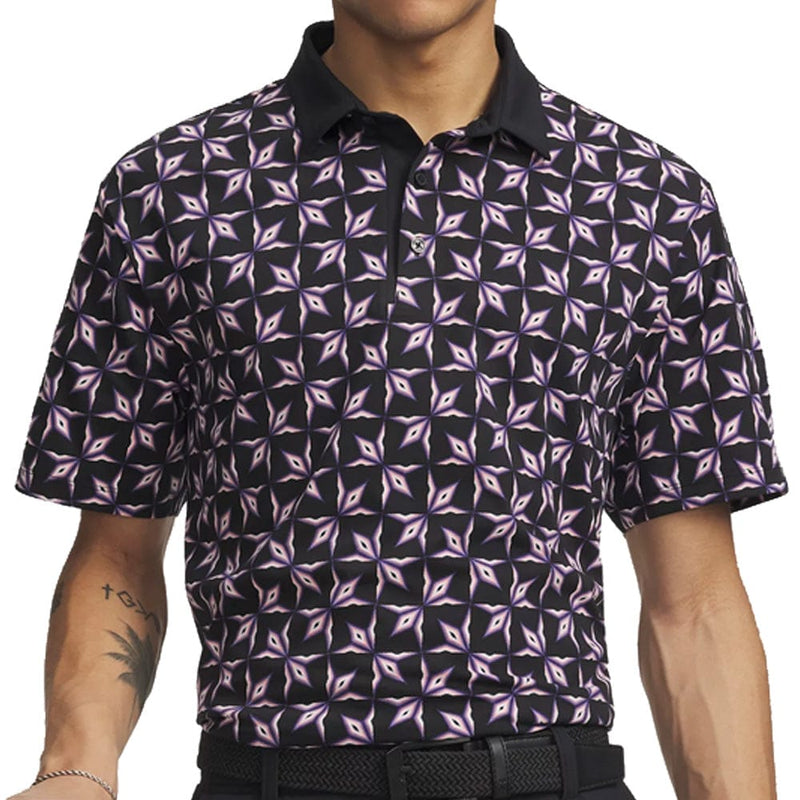 Under Armour ArmourDry Printed Polo Shirt - Black/Posh Pink/White