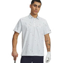 Under Armour ArmourDry Printed Polo Shirt - White/Enamel Blue/Midnight Navy