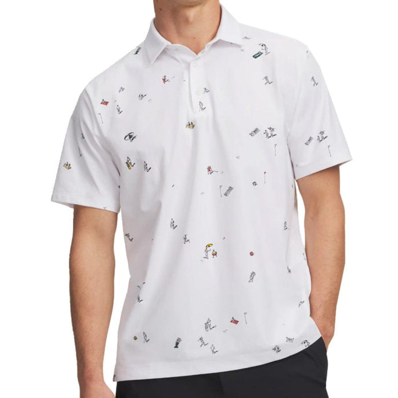 Under Armour ArmourDry Printed Polo Shirt - White/Rack Green/Black