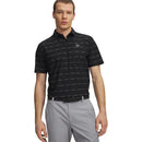 Under Armour Drive Chill Printed Polo Shirt - Black/Castlerock/Halo Gray