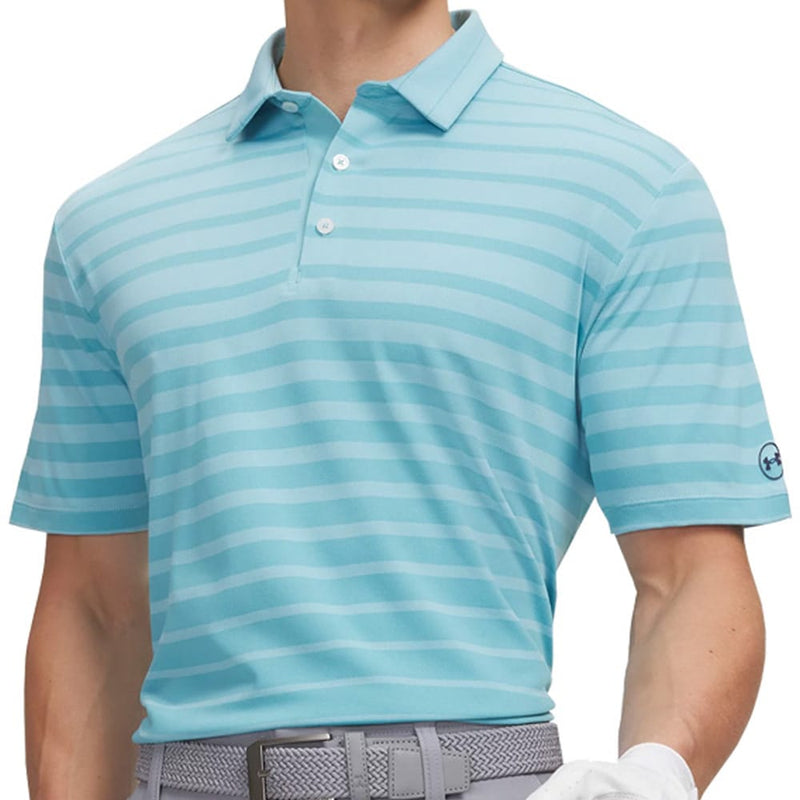 Under Armour ArmourDry Stripe Polo Shirt - Blue Haze/Midnight Navy