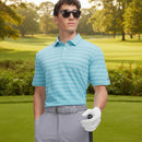 Under Armour ArmourDry Stripe Polo Shirt - Blue Haze/Midnight Navy