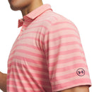 Under Armour ArmourDry Stripe Polo Shirt - Posh Pink/Midnight Navy