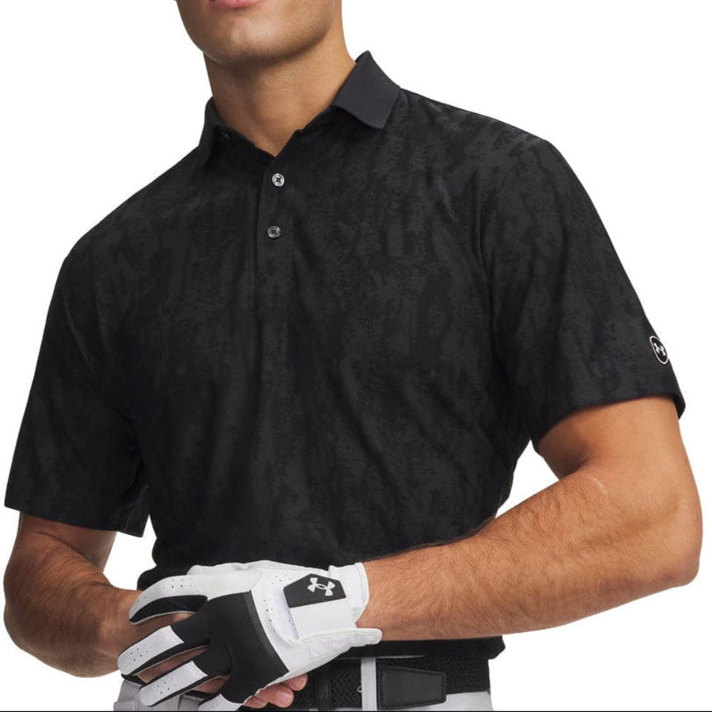 Under Armour ArmourDry Jacquard Polo Shirt - Black/Anthracite/Halo Gray