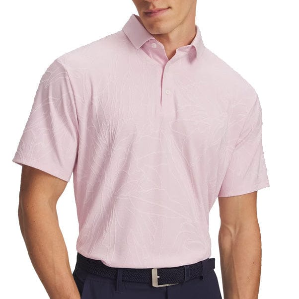 Under Armour ArmourDry Jacquard Polo Shirt - Prime Pink/Pink Dusk/Midnight Navy
