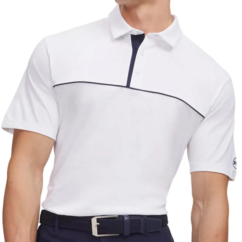 Under Armour ArmourDry Horizon Polo Shirt - White/Midnight Navy/Midnight Navy