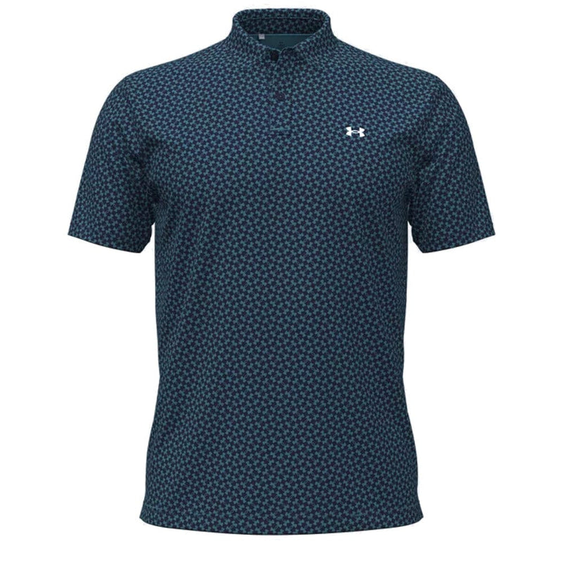 Under Armour T2G Printed Polo Shirt - Midnight Navy/Boundless Blue/White