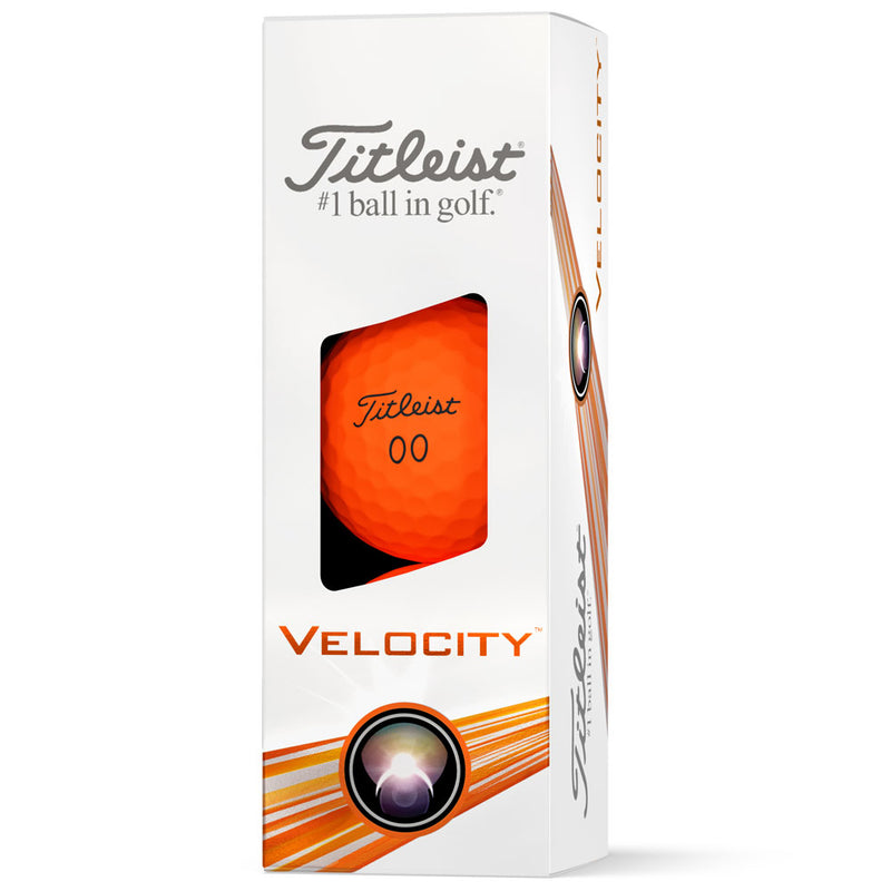 Titleist Velocity Golf Balls - Orange - Double Dozen