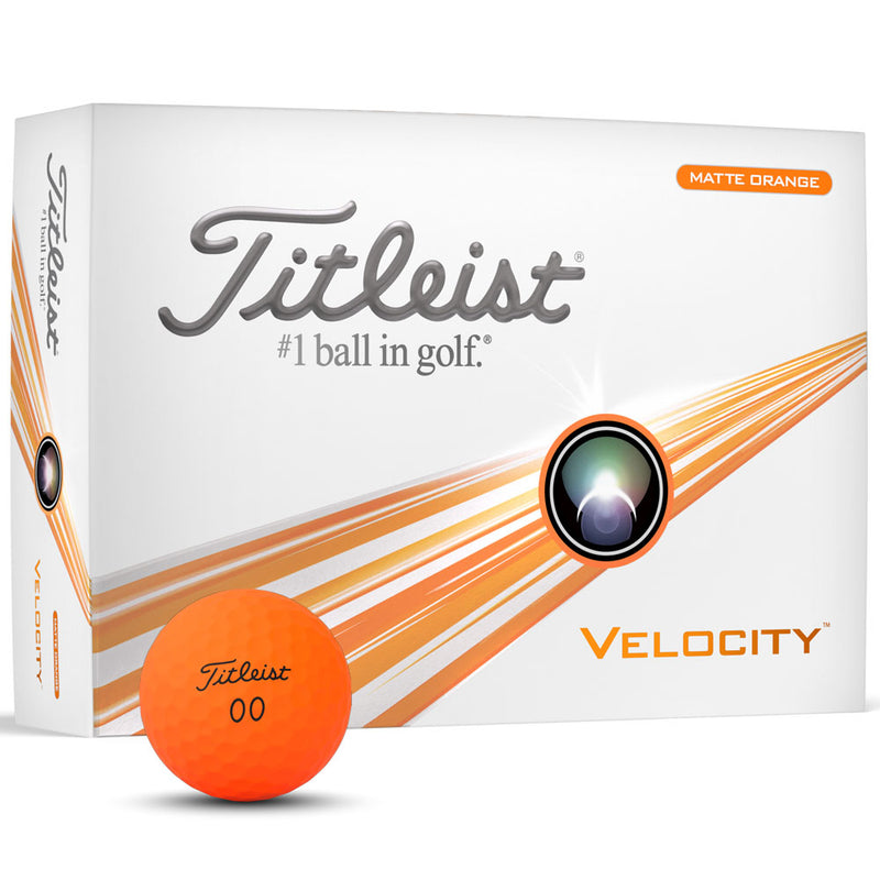 Titleist Velocity Golf Balls - Orange - Double Dozen