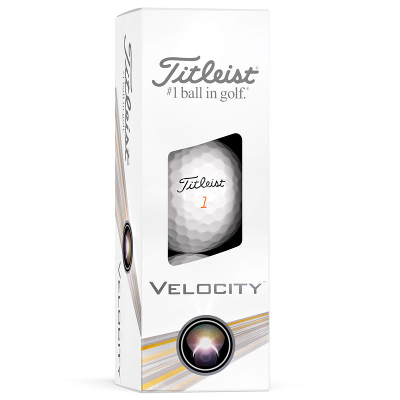 Titleist Velocity Golf Balls - White - Double Dozen