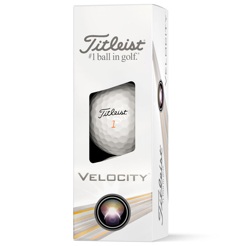 Titleist Velocity Golf Balls - White - Double Dozen