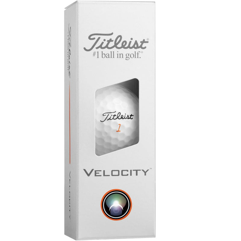 Titleist Velocity Golf Balls - White - 3-Ball Sleeve