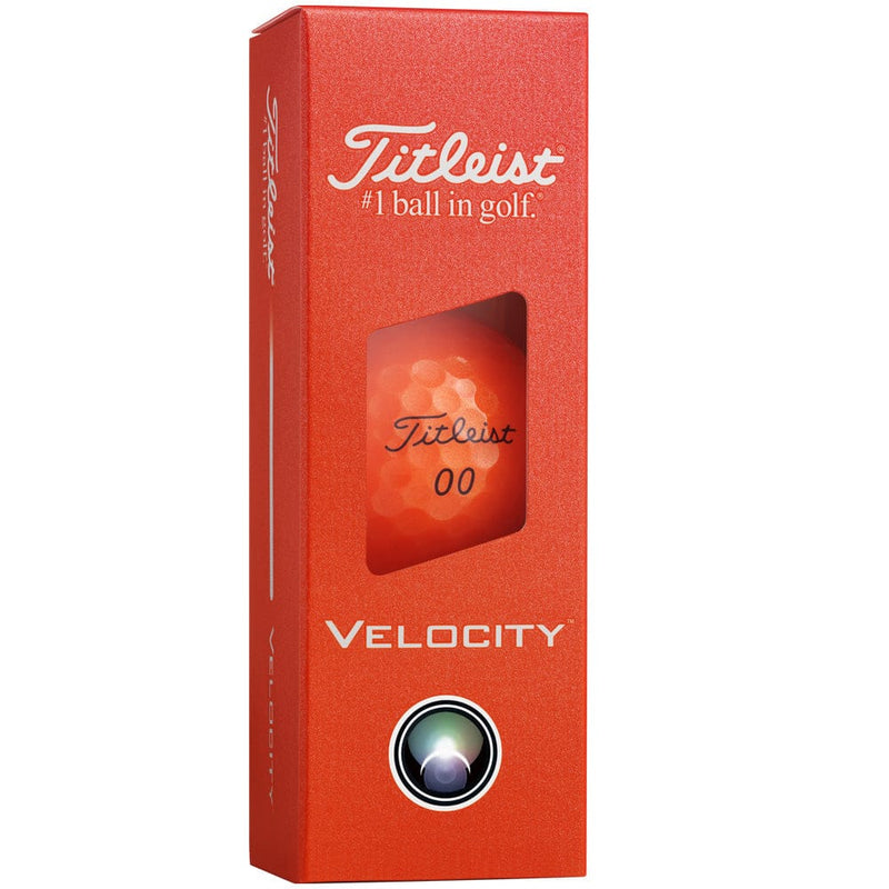 Titleist Velocity Golf Balls - Orange - 3-Ball Sleeve