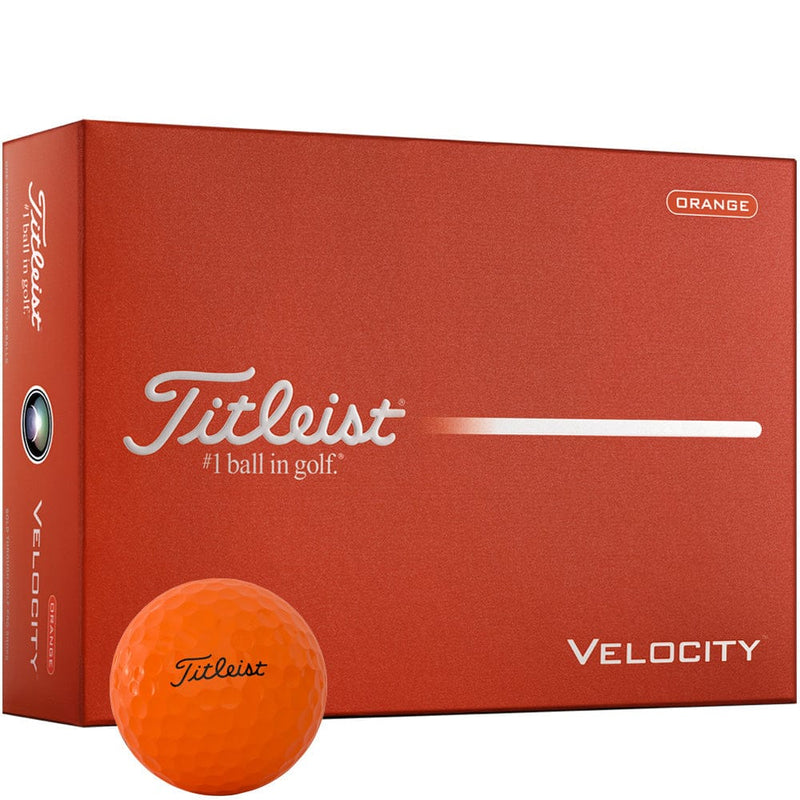 Titleist Velocity Golf Balls - Orange - 12 Pack