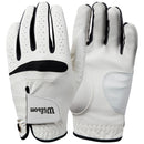 Wilson Feel Plus Cabretta Leather Golf Glove - White