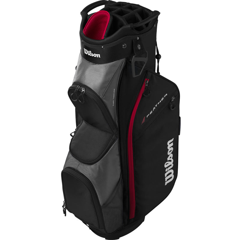 Wilson Feather Cart Bag - Black/Grey/Red