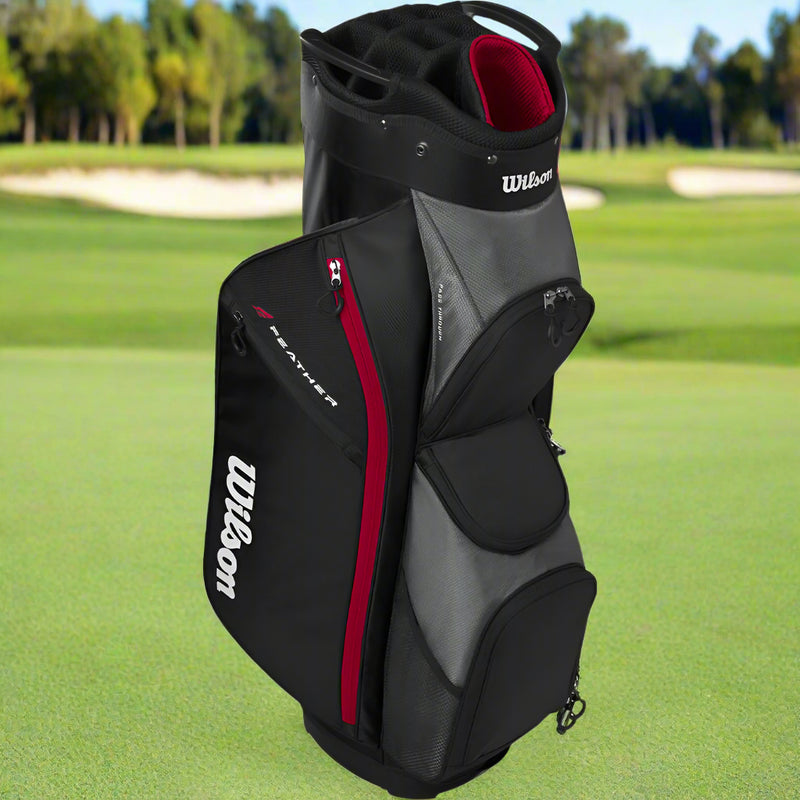 Wilson Feather Cart Bag - Black/Grey/Red