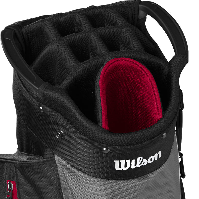 Wilson Feather Cart Bag - Black/Grey/Red