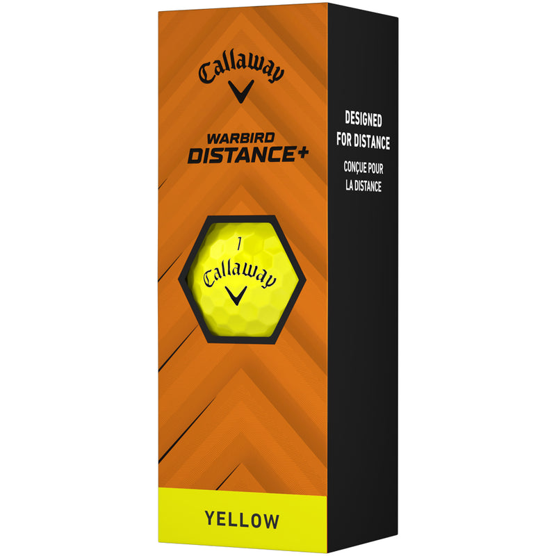 Callaway Warbird Distance+ Golf Balls - Yellow - 12 Pack