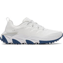 Under Armour Halo Tour Waterproof Spikeless Shoes - White/White/Metallic Silver