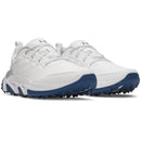 Under Armour Halo Tour Waterproof Spikeless Shoes - White/White/Metallic Silver