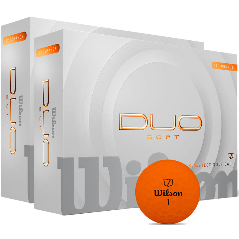 Wilson Staff Duo Soft Golf Balls - Orange - Double Dozen