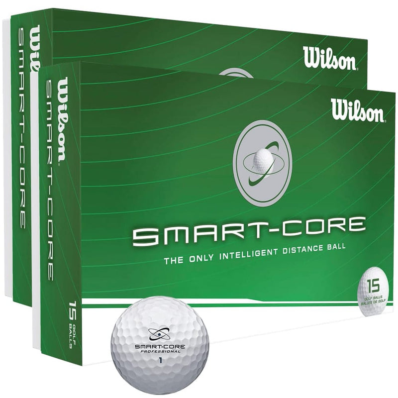 Wilson Smart Core Pro Distance Golf Balls '26 - White - 30 Balls (2 x 15 packs)