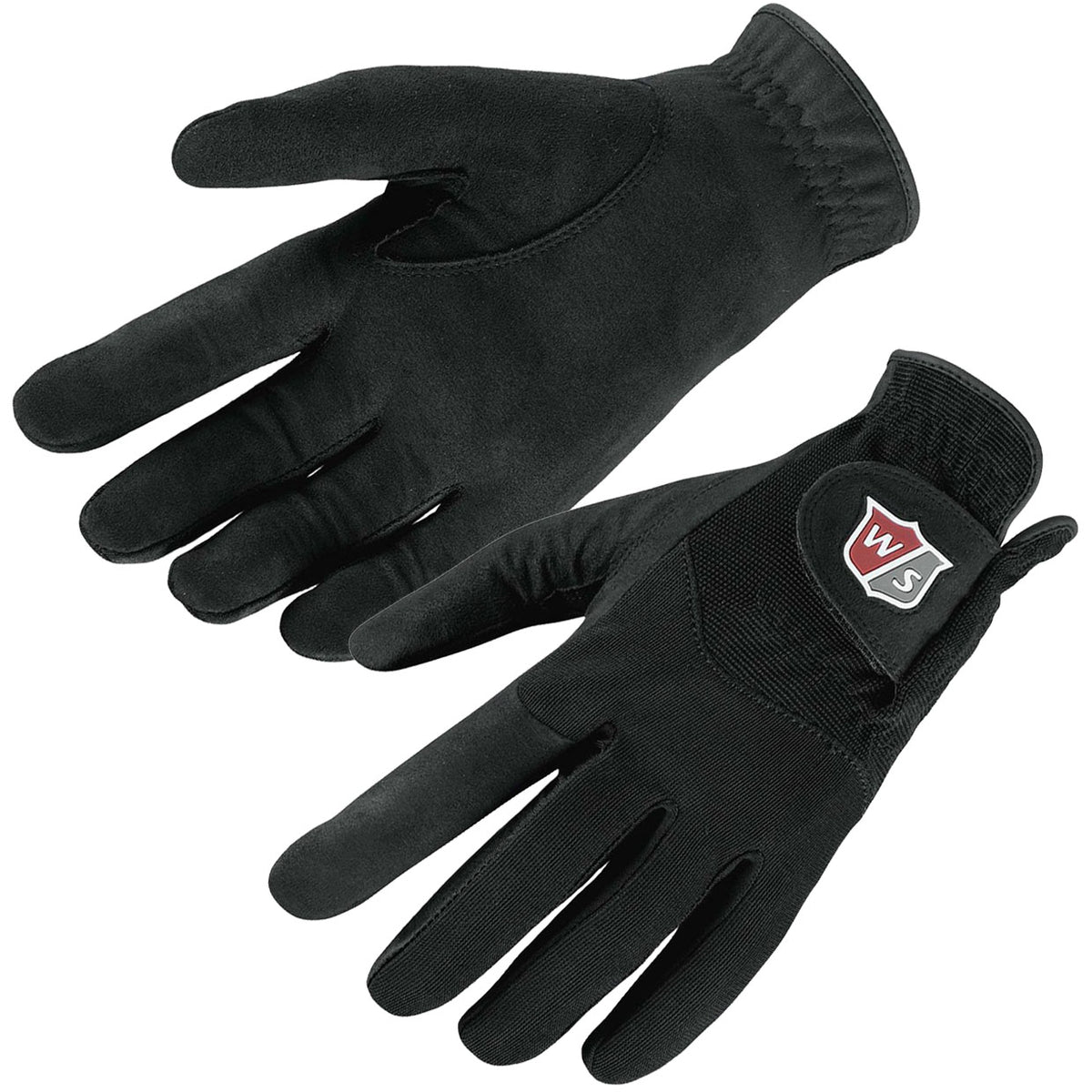 Wilson Staff Rain Moisture Grip Golf Gloves (Pair) Black
