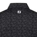 FootJoy Wingtip Floral Lisle Polo Shirt - Black/White